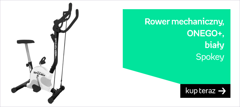 Spokey, Rower mechaniczny, ONEGO+, biały