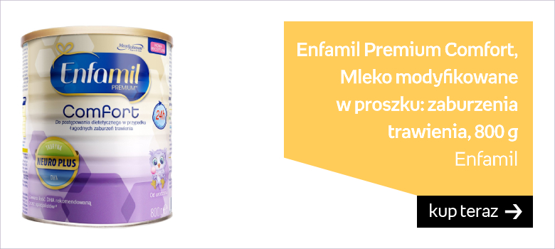 Enfamil Premium, Comfort, Mleko modyfikowane w proszku zaburzenia trawienia/Preparat do początkowego żywienia niemowląt, 800 g 