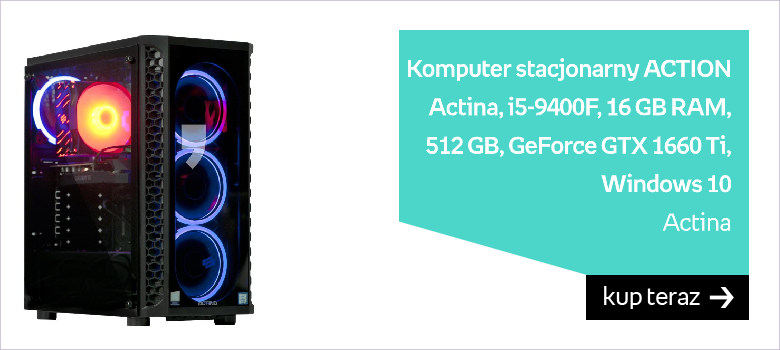 Komputer stacjonarny ACTION Actina, i5-9400F, 16 GB RAM, 512 GB, GeForce GTX 1660 Ti, Windows 10 