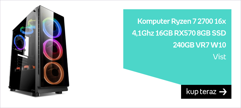 Komputer Ryzen 7 2700 16x 4,1Ghz 16GB RX570 8GB SSD 240GB VR7 W10 