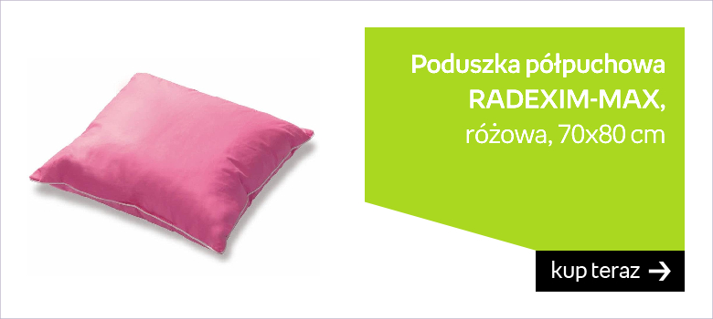 Poduszka półpuchowa RADEXIM-MAX, różowa, 70x80 cm 