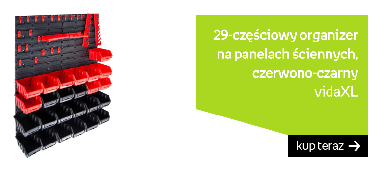 29-częściowy organizer na panelach ściennych, czerwono-czarny 