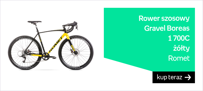 Romet, Rower szosowy, Gravel Boreas 1 700C, żółty 