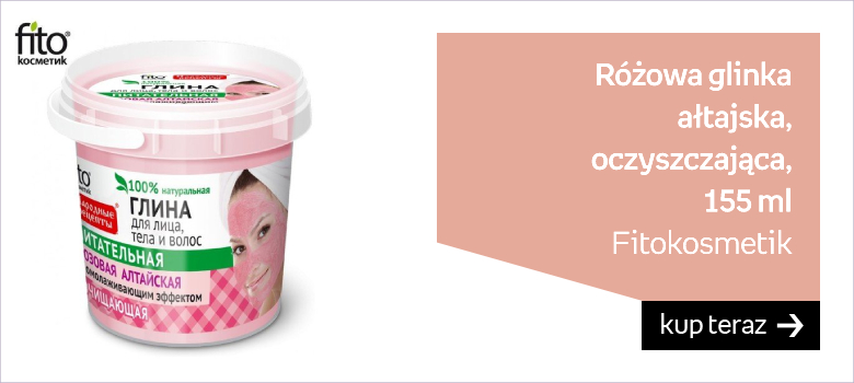 Fitokosmetik, różowa ałtajska glinka oczyszczająca, 155 ml 