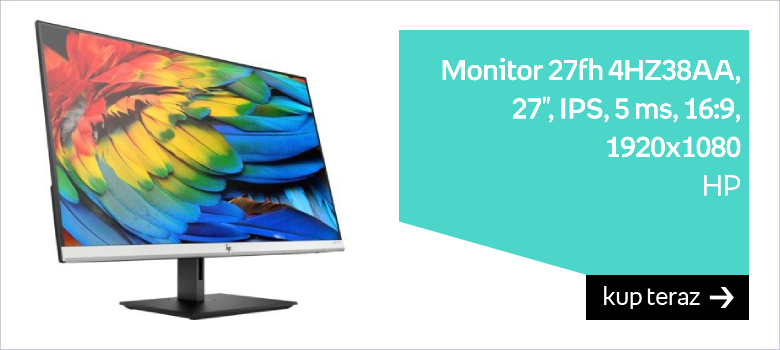 Monitor HP 27fh 4HZ38AA, 27", IPS, 5 ms, 16:9, 1920x1080 