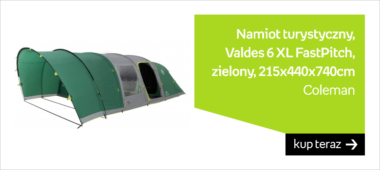 Coleman, Namiot turystyczny, Valdes 6 XL FastPitch, zielony, 215x440x740cm 