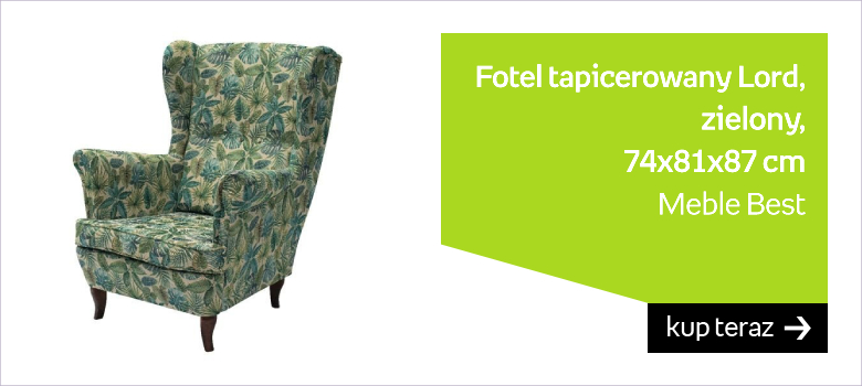 Fotel tapicerowany MEBLE BEST Lord, zielony, 74x81x87 cm 