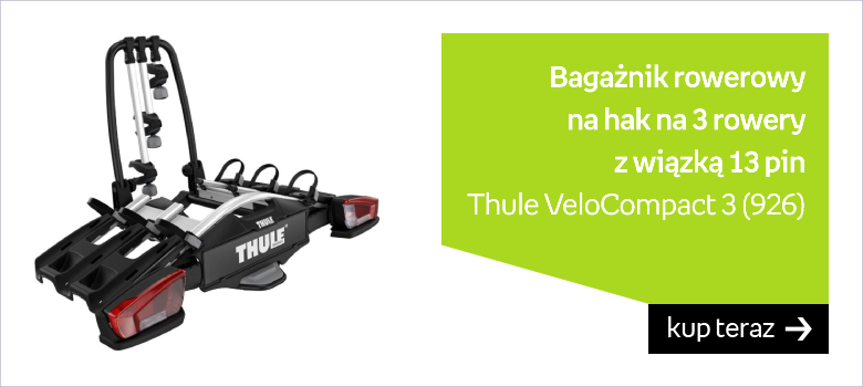 Thule VeloCompact 3 (926) bagażnik rowerowy na hak na 3 rowery z wiązką 13 pin 