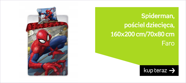 Faro, Spiderman, Pościel dziecięca, 160x200 cm/70x80 cm 