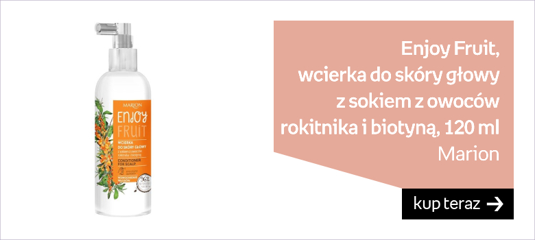 Marion, Enjoy Fruit, wcierka do skóry głowy z sokiem z owoców rokitnika i biotyną, 120 ml 