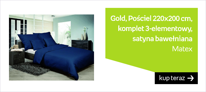 Matex, Gold, Pościel 220x200 cm, komplet 3-elementowy, satyna bawełniana 