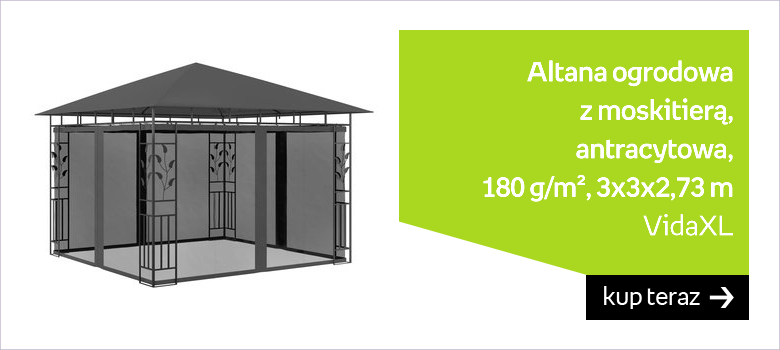 Altana ogrodowa z moskitierą VIDAXL, antracytowa, 180 g/m², 3x3x2,73 m 