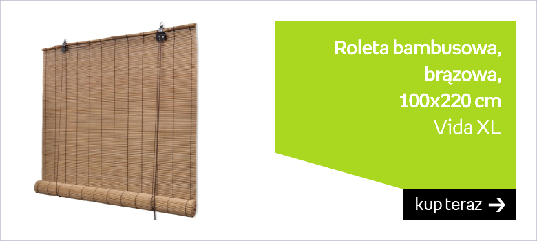 Roleta bambusowa vidaXL, brązowa, 100x220 cm 