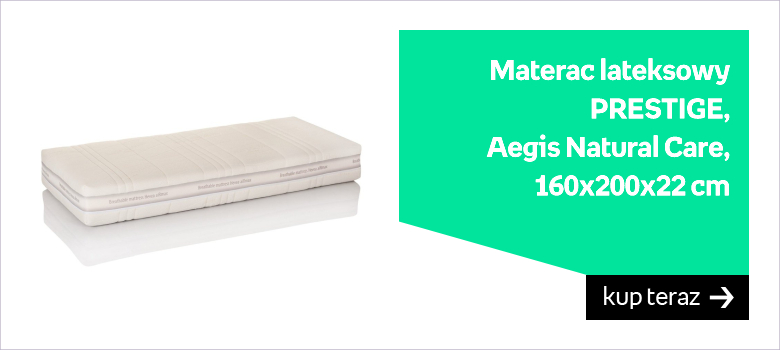 Materac lateksowy PRESTIGE, Aegis Natural Care, 160x200x22 cm 