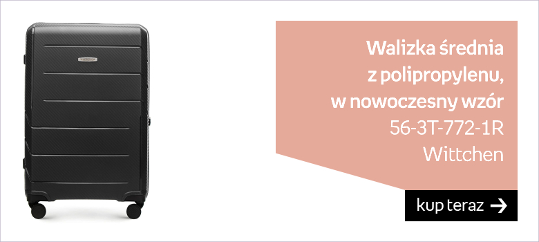 Wittchen, Walizka średnia z polipropylenu w nowoczesny wzór 56-3T-772-1R 
