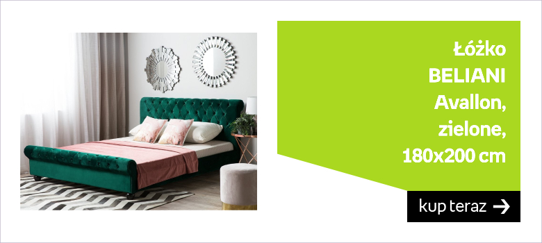 Łóżko BELIANI Avallon, zielone, 180x200 cm 