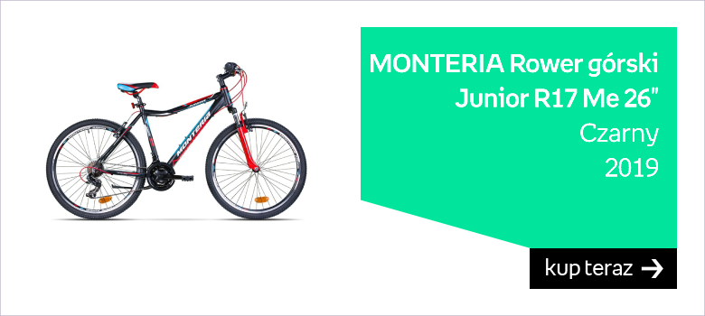 MONTERIA, Rower górski, Junior R17 Me, 26", czarny 2019 