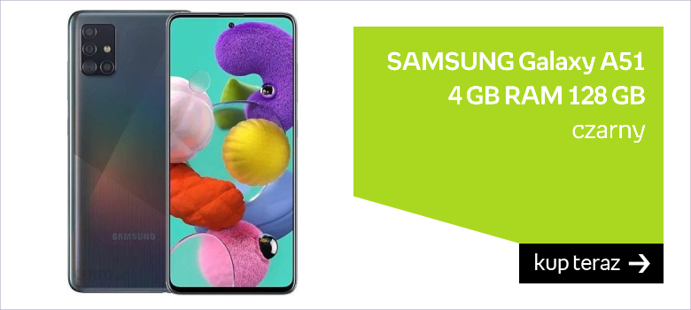 SAMSUNG Galaxy A51 SM-A515FZKVEUE, 4 GB RAM, 128 GB, czarny 