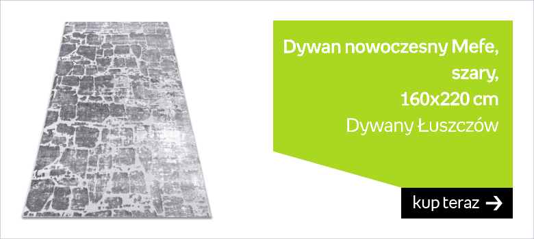 Dywan nowoczesny DYWANY ŁUSZCZÓW Mefe, szary, 160x220 cm 