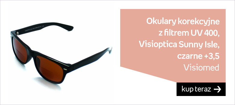 Okulary korekcyjne przeciwsłoneczne z filtrem UV 400 unisex dla dorosłych Visioptica SUNNY ISLE czarne 3,5+ 