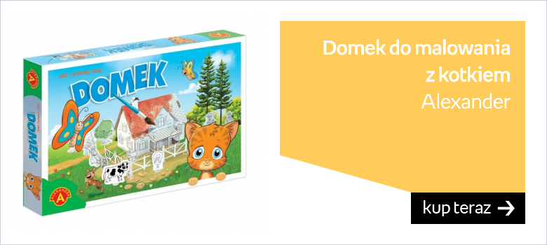 Alexander, domek do malowania z kotkiem 