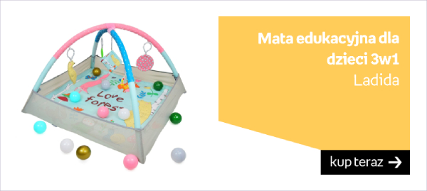 Mata edukacyjna dla dzieci, kojec, suchy basen z piłkami - Ladida