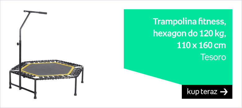 Trampolina Fitness Hexagon do 120 kg, 110 x 160 cm Tesoro