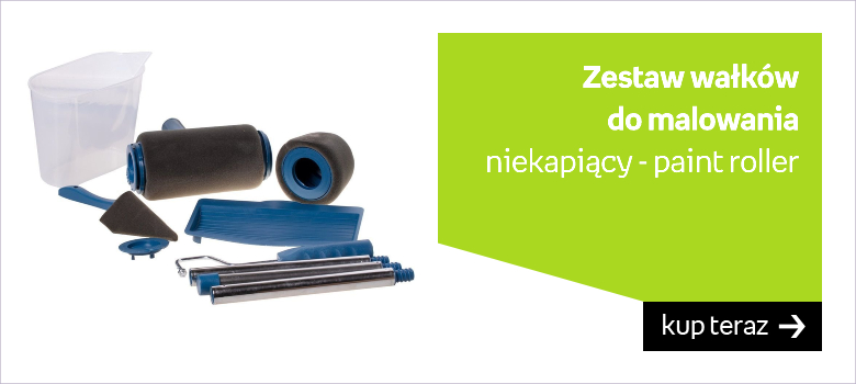 zestaw wałków do malowanie, niekapiące