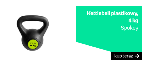 Kettlebell plastikowy 4 kg - Spokey