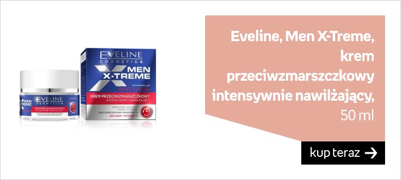 Eveline, Men X-Treme, krem przeciwzmarszczkowy intensywnie nawilżający, 50 ml 