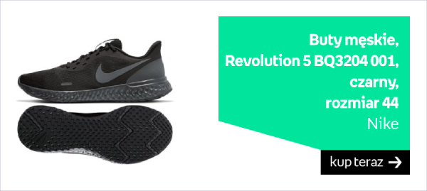 Nike, Buty męskie, Revolution 5 BQ3204 001, czarny, rozmiar 44 