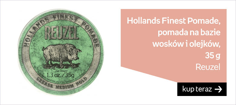 Reuzel, Hollands Finest Pomade, pomada średnio utrwalająca na bazie wosków i olejków, Green, 35 g