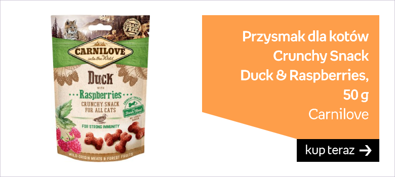 Przysmak dla kotów CARNILOVE Crunchy Snack Duck & Raspberries, 50 g