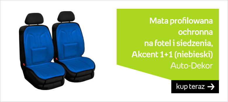 Mata profilowana ochronna na fotel i siedzenia - Auto-Dekor - Akcent 1+1 (niebieski) 