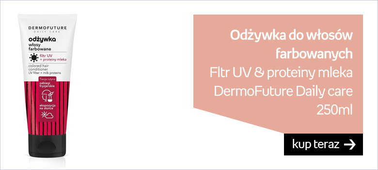 Odżywka do włosów  farbowanych  Fltr UV & proteiny mleka DermoFuture Daily care  250ml