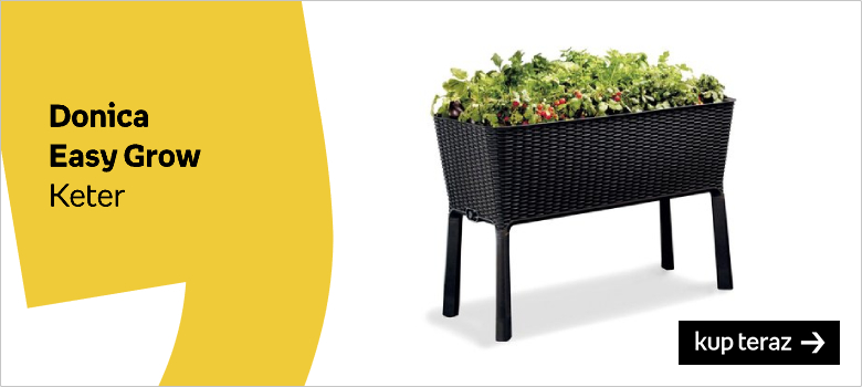 Donica duża Easy Grow, antracytowa, 49,3x114x7 cm, 120 l 