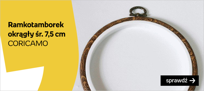 Ramkotamborek okrągły śr. 7,5 cm CORICAMO