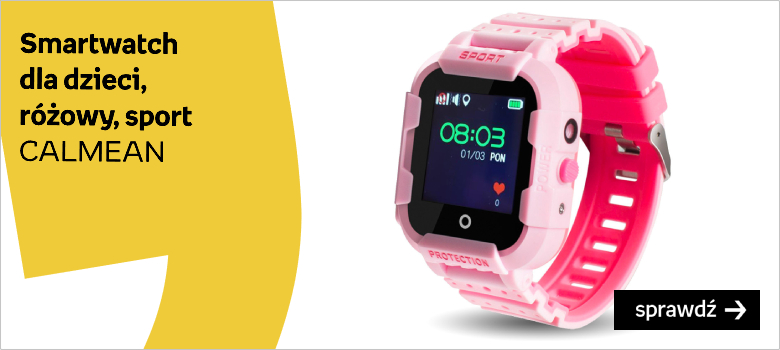 CALMEAN Sport, Smartwatch dla dzieci, różowy