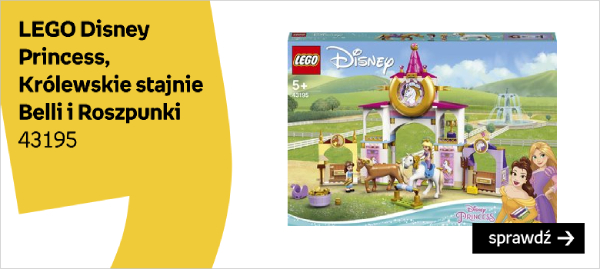 LEGO Disney Princess, Królewskie stajnie Belli i Roszpunki, 43195 