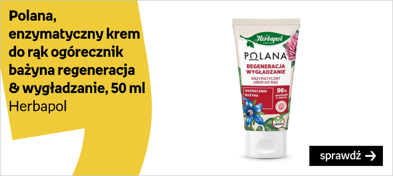 Herbapol, Polana, Enzymatyczny krem do rąk Ogórecznik Bażyna regeneracja & wygładzanie, 50 ml
