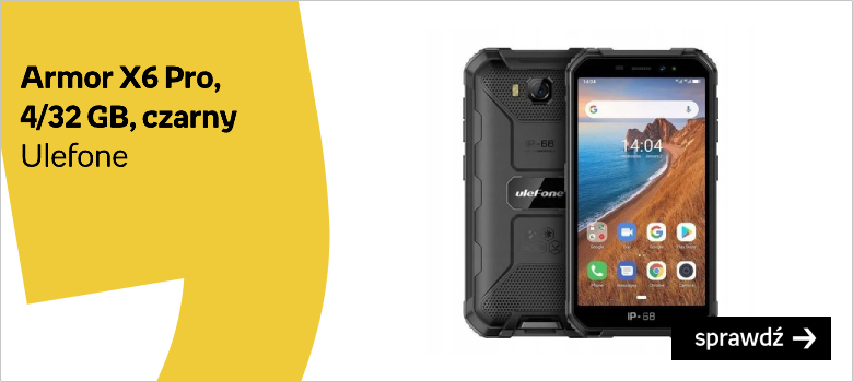 Smartfon Ulefone Armor X6 Pro, 4/32 GB, czarny