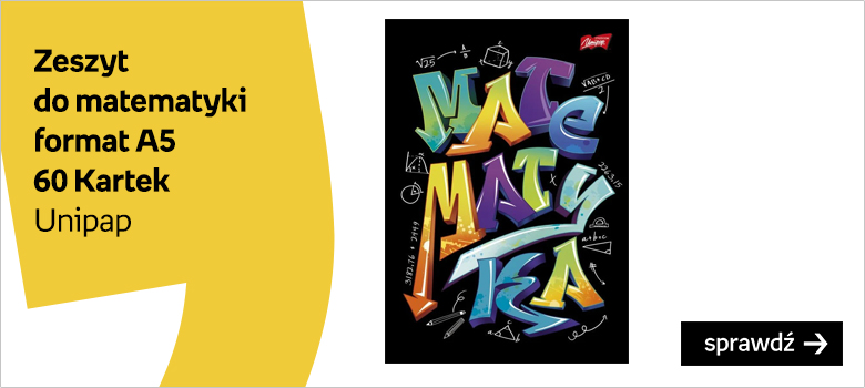 Zeszyt do matematyki format A5 60 Kartek Unipap