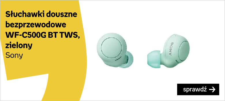 Słuchawki douszne bezprzewodowe Sony WF-C500G BT TWS, Zielony