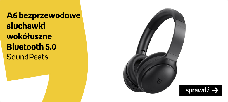 Soundpeats A6 - Bezprzewodowe Słuchawki Wokółuszne Bluetooth 5.0 Z Anc