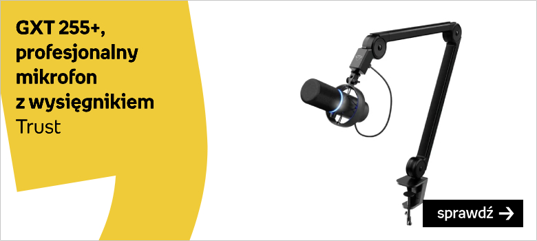 Trust, GXT 255+, Profesjonalny mikrofon z wysięgnikiem