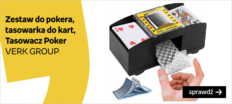 Zestaw Do Pokera Tasowarka Do Kart Tasowacz Poker Marka:VERK GROUP