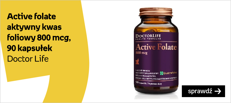 Doctor Life, Active folate aktywny kwas foliowy 800 mcg, 90 kapsułek
