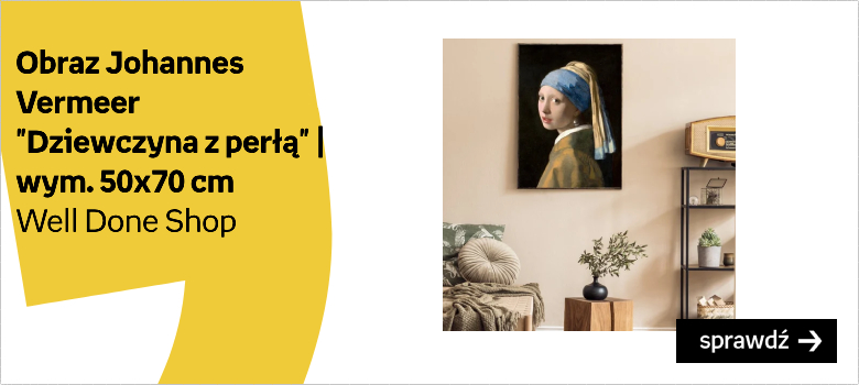 Well Done Shop | Obraz Johannes Vermeer "Dziewczyna z perłą" | wym. 50x70 cm