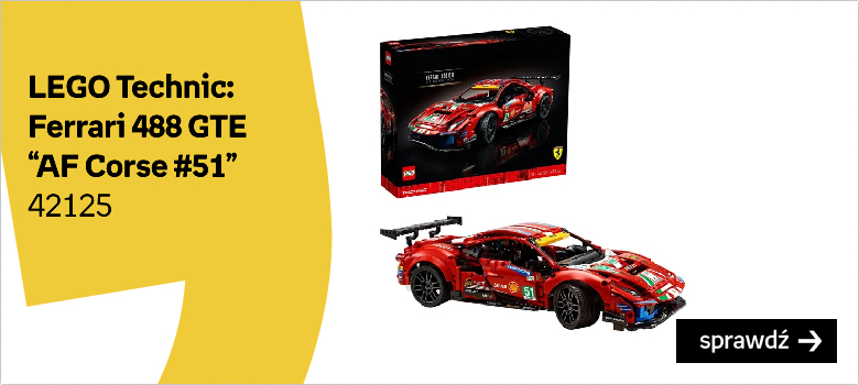 LEGO Technic dla dorosłych - Ferrari 488 GTE, 42125 