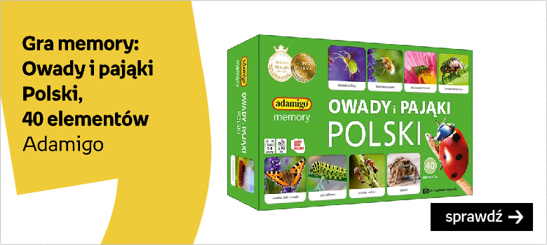 Adamigo, Gra Memory - Owady i pająki Polski, 40 elementów